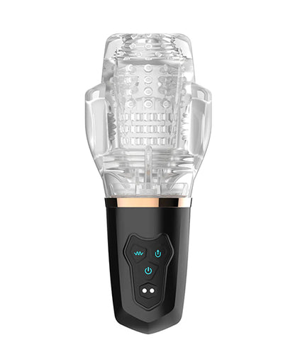 The Male Rose 2 Rechargeable Sucking Masturbator - Black/Clear