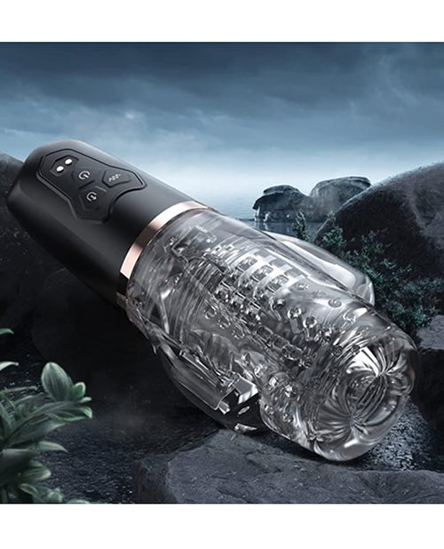 The Male Rose 2 Rechargeable Sucking Masturbator - Black/Clear