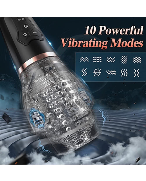 The Male Rose 2 Rechargeable Sucking Masturbator - Black/Clear